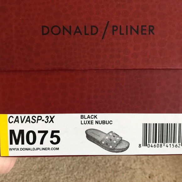 Donald Pliner Cava slide in black & white - Picture 6 of 6